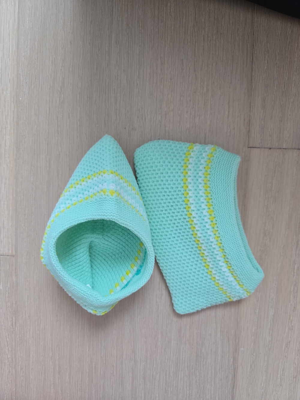 Kids Mint Green Knit Hat and Neck Warmer Set